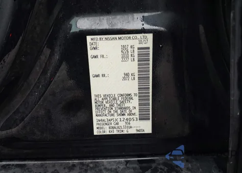 2018 Nissan Altima 2.5 Sl из США, поврежденный, VIN 1N4AL3AP5JC124053